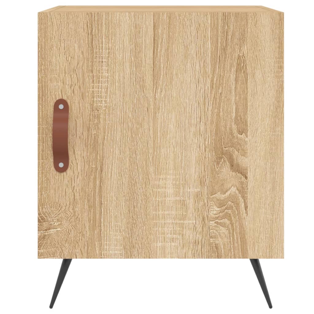 Mesita De Noche Madera De Ingeniería Roble Sonoma 40x40x50 Cm_2