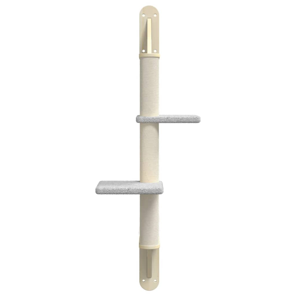 Vidaxl Árbol Rascador Para Gatos De Pared Gris Claro 108 Cm_3