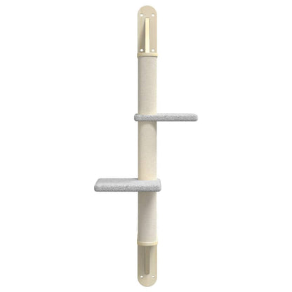 Vidaxl Árbol Rascador Para Gatos De Pared Gris Claro 108 Cm_3