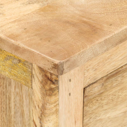 Mesita De Noche De Madera Maciza De Mango 45x35x60 Cm_4