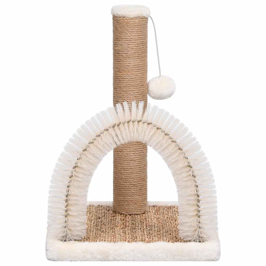 Vidaxl Árbol Para Gatos Con Cepillo De Aseo Y Poste Rascador_3
