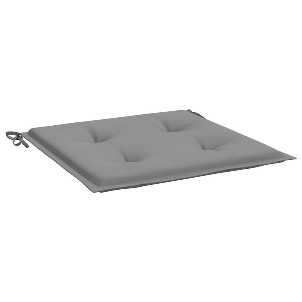 Vidaxl Cojines De Silla De Jardín 2 Uds Tela Oxford Gris 40x40x4 Cm_3