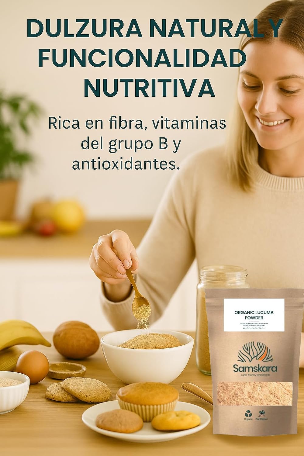 Lúcuma En Polvo Bio - 250g | Superalimento Ecológico Vegano Para Batidos, Smoothies Y Zumos, Sin Azúcares Añadidos_2