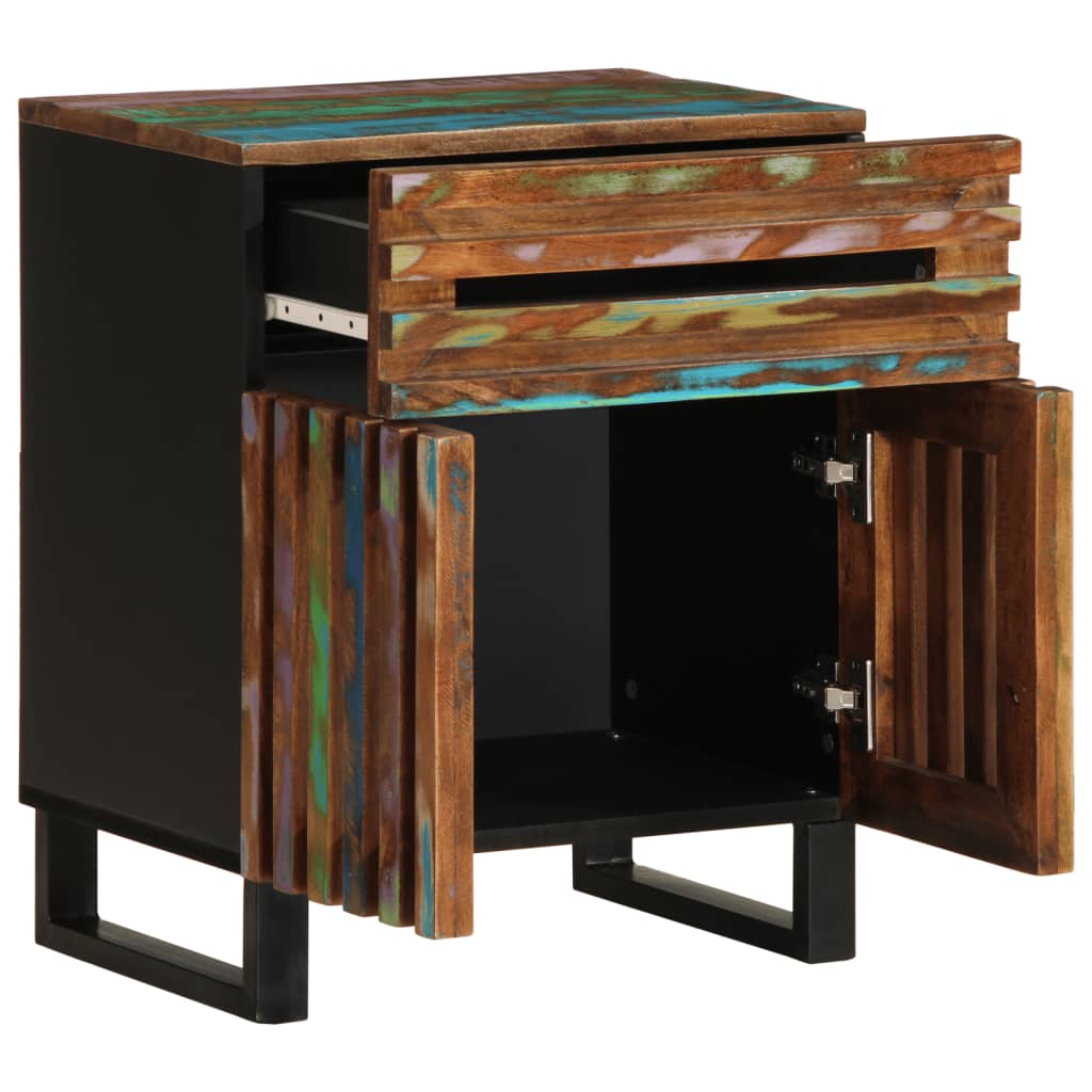 Mesita De Noche Madera Maciza De Acacia 50x34x60 Cm_3