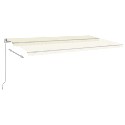 Toldo Manual Retráctil Con Led Color Crema 600x350 Cm_4