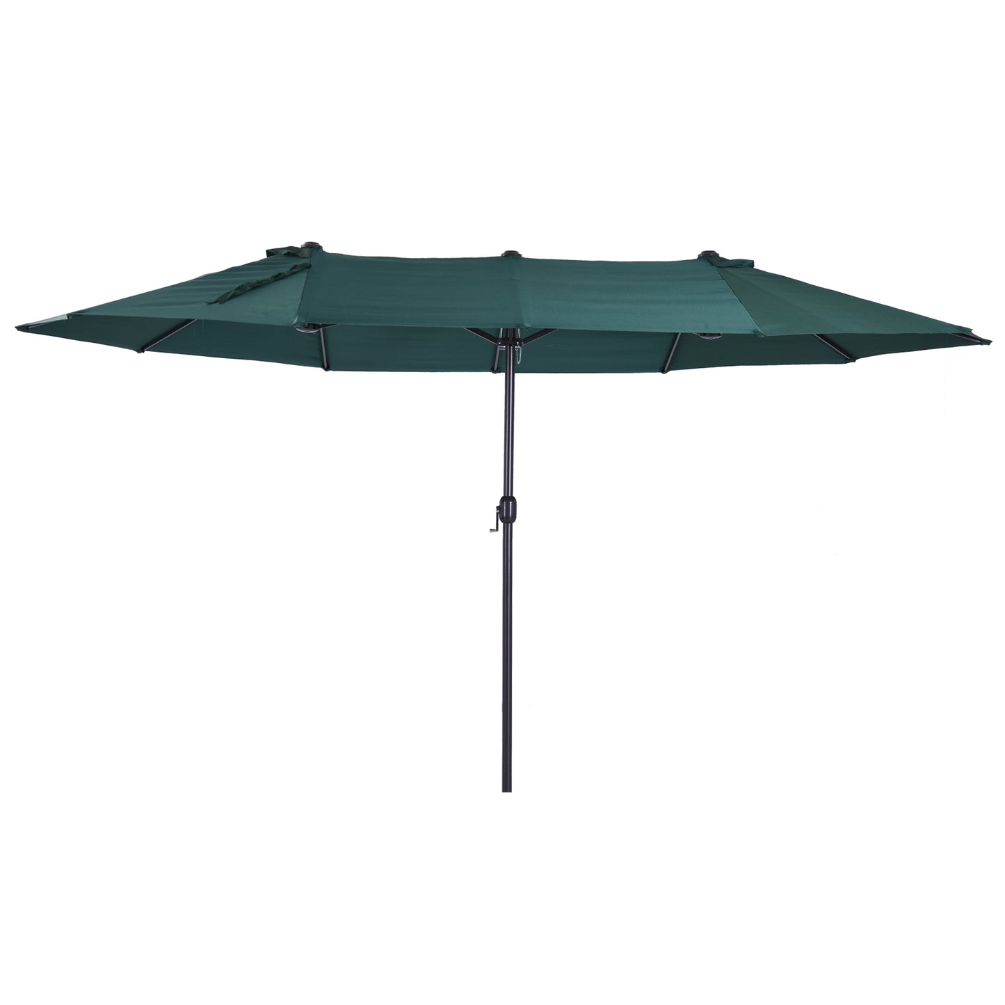 Outsunny Sombrilla Doble Extragrande Para Terraza Patio Protección Solar Verde_0