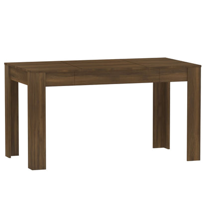 Mesa De Comedor Madera Contrachapada Roble Marrón 140x74,5x76 Cm_0