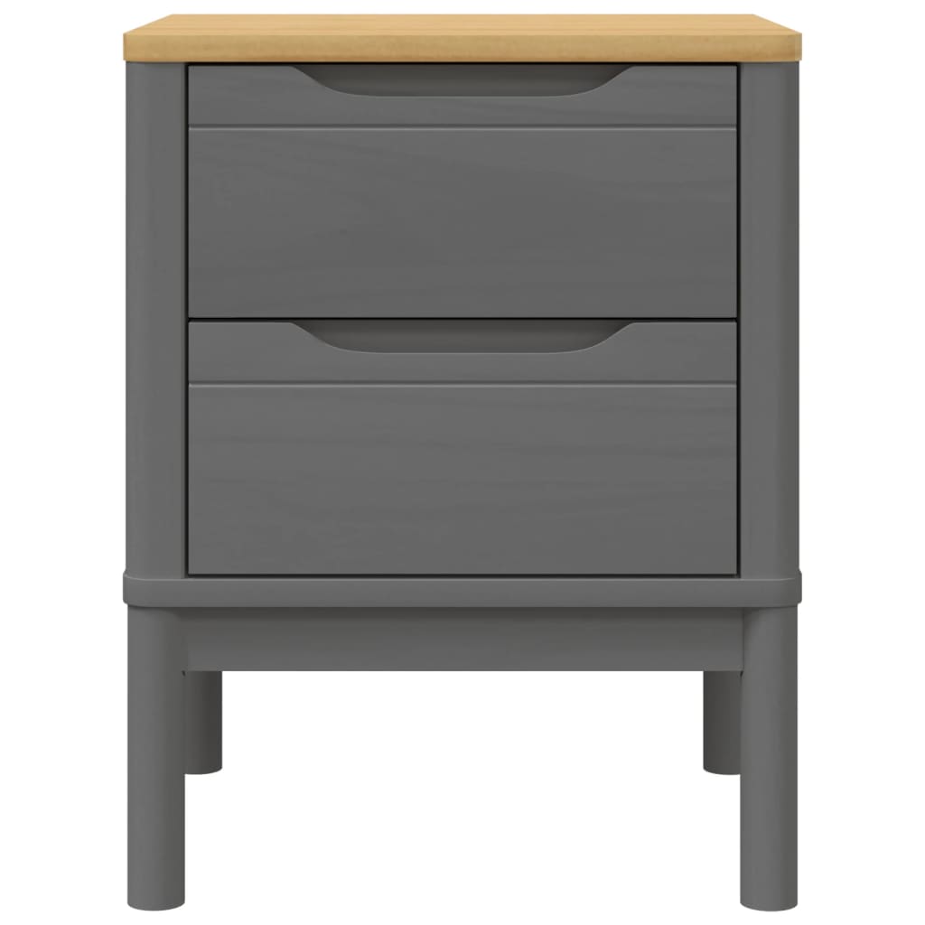 Mesita De Noche Floro Madera Maciza De Pino Gris 45x39x57 Cm_3