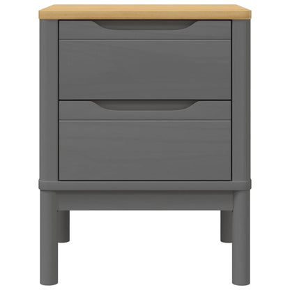 Mesita De Noche Floro Madera Maciza De Pino Gris 45x39x57 Cm_3