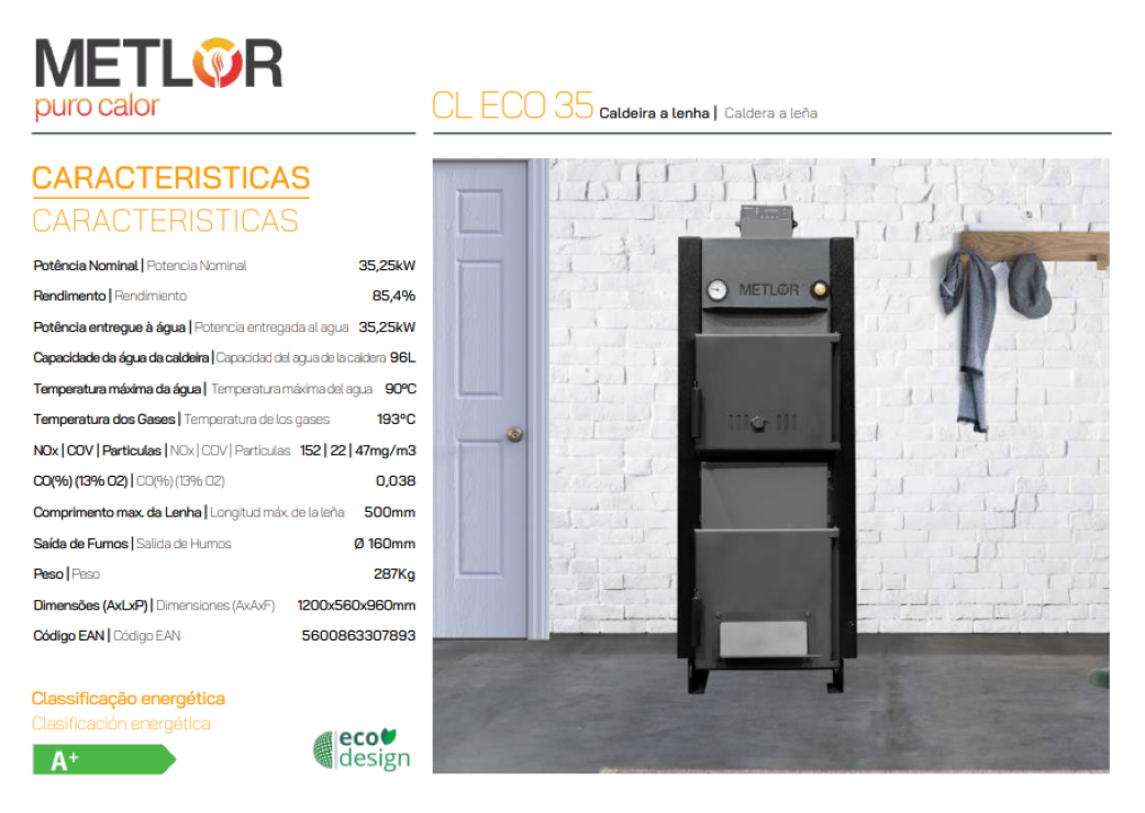 Calderas De Leña Metlor Modelo Cl Eco 35_1