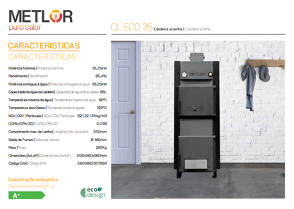 Calderas De Leña Metlor Modelo Cl Eco 35_1