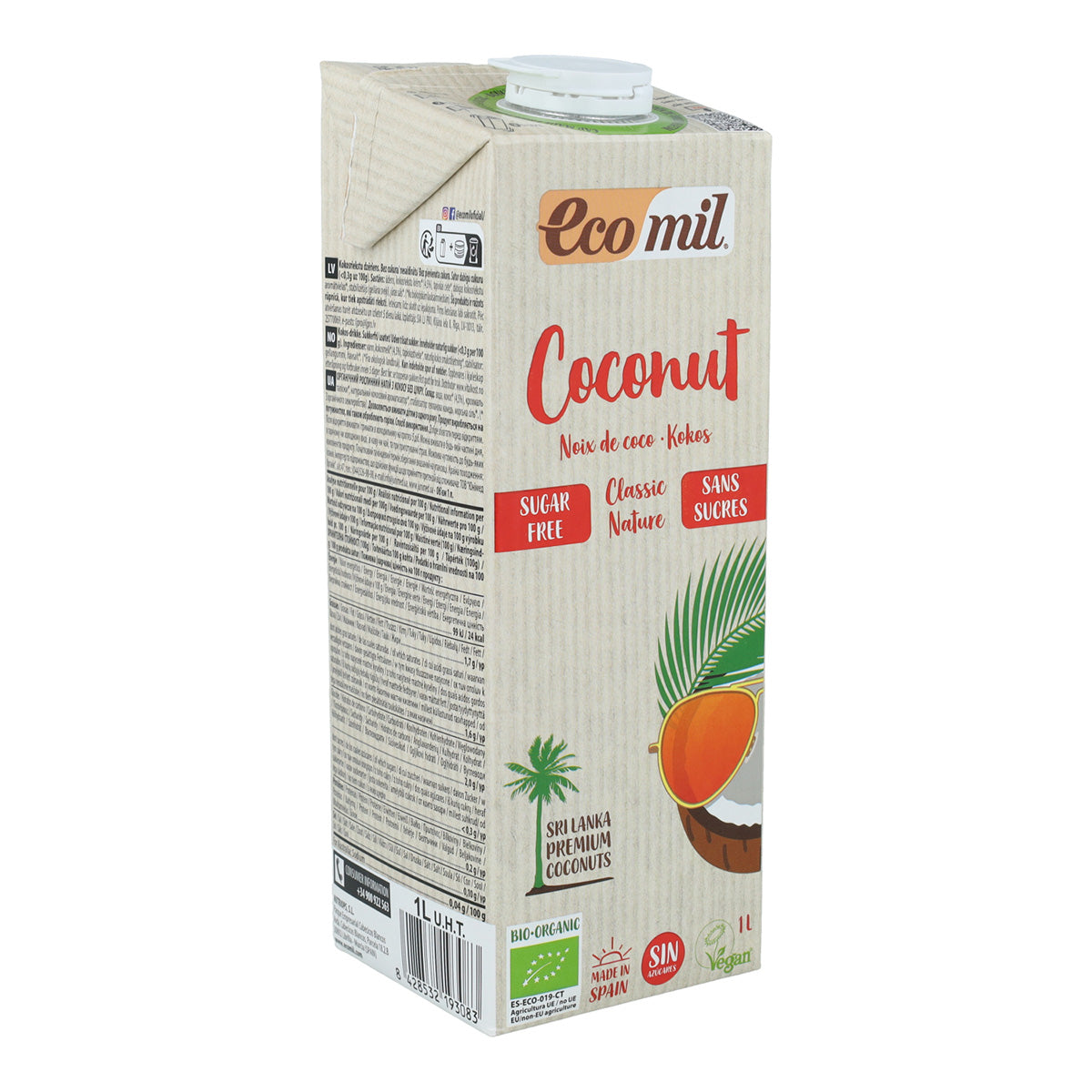 Bebida vegetal de Coco Classic Nature BIO Ecomil 1 L