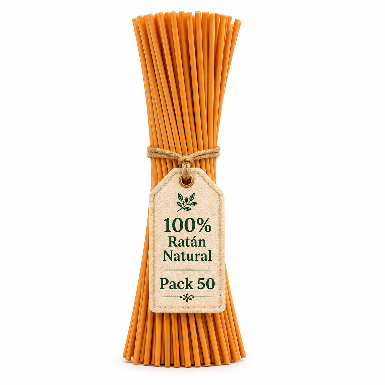 Varillas Difusor SYS 50 Uds | Ratán Natural Naranja | Mikado | Alta Absorción | 2,5 mm X 32 cm_0