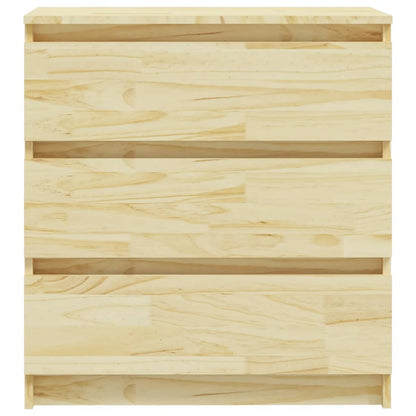 Mesita De Noche Madera Maciza De Pino 60x36x64 Cm_2