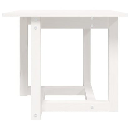 Mesa De Centro De Madera Maciza De Pino Blanca 50x50x45 Cm_1