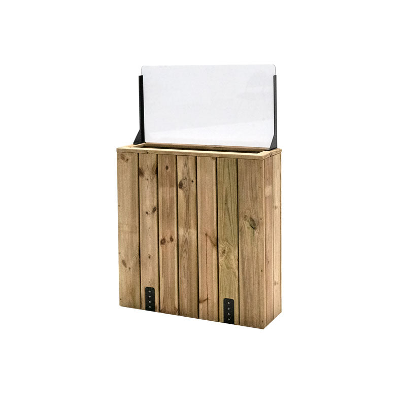 Jardinera Alta De Madera Con Cortavientos 40 Cm 75x24x80 Cm Hortalia_1
