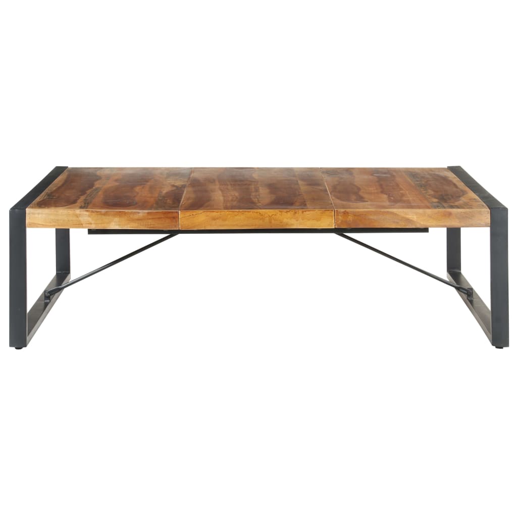 Mesa De Centro De Madera Maciza 140x140x40 Cm_0