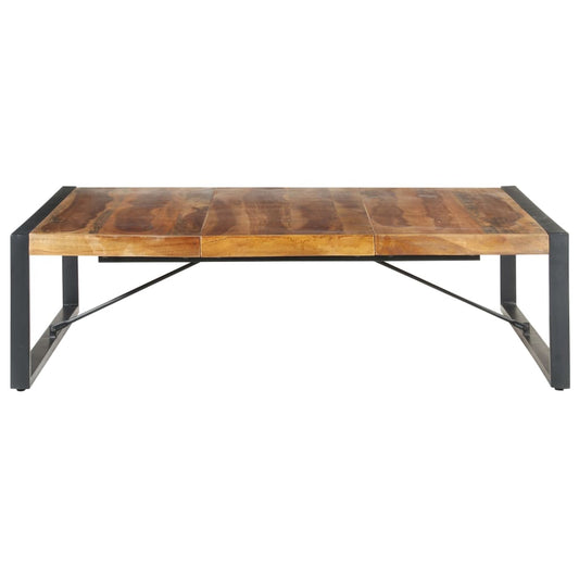 Mesa De Centro De Madera Maciza 140x140x40 Cm_0