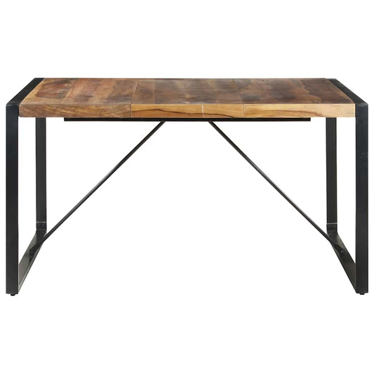 Mesa De Comedor De Madera Maciza 140x140x75 Cm_0