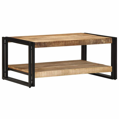 Mesa De Centro 90x50x38 Cm De Madera Maciza De Mango_0