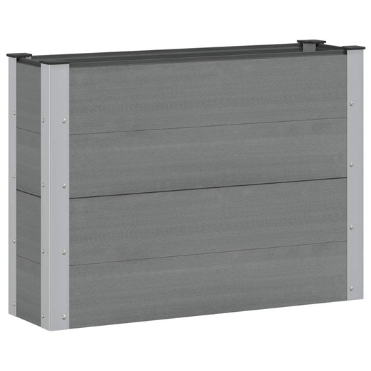 Arriate Elevado Gris 100 X 30 X 72 Cm Wpc Y Aluminio_0