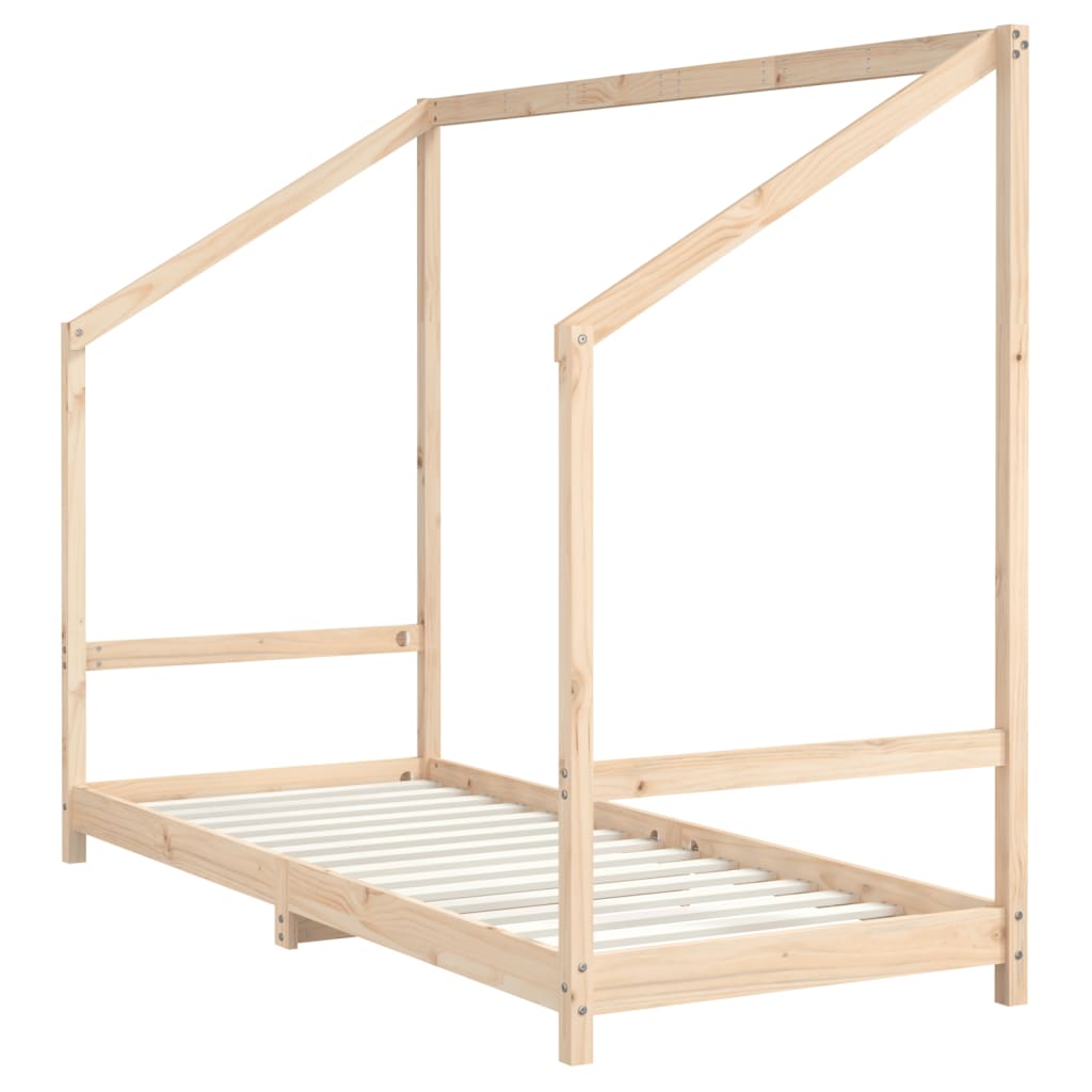Estructura De Cama Para Niños Madera Maciza De Pino 80x200 Cm / Vetonek_3