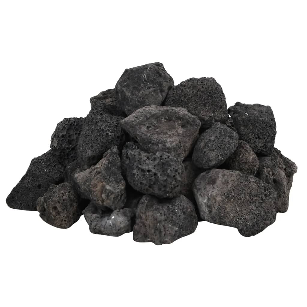 Vidaxl Rocas Volcánicas Negras 25 Kg 3-5 Cm_0