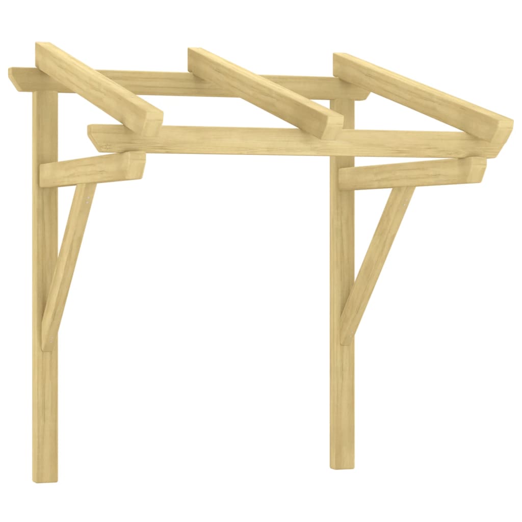 Marquesina Para Puerta Madera Pino Impregnada 100x100x80 Cm_0