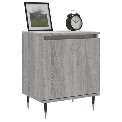 Mesita De Noche Madera De Ingeniería Gris Sonoma 40x30x50 Cm_1