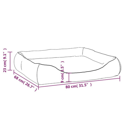 Vidaxl Cama Para Perros De Cuero Sintético Marrón 80x68x23 Cm_2