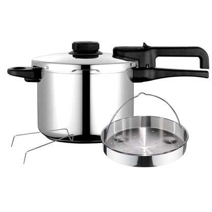 Olla A Presión 6 Litros, Inducción, Express Super Rápida, Acero Inoxidable 18/10, Todas Cocinas Fagor Dual Xpress 6 Plata_0