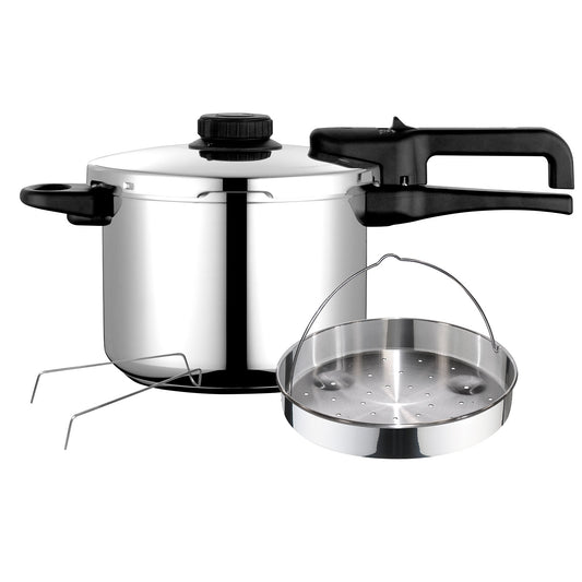 Olla A Presión 6 Litros, Inducción, Express Super Rápida, Acero Inoxidable 18/10, Todas Cocinas Fagor Dual Xpress 6 Plata_0