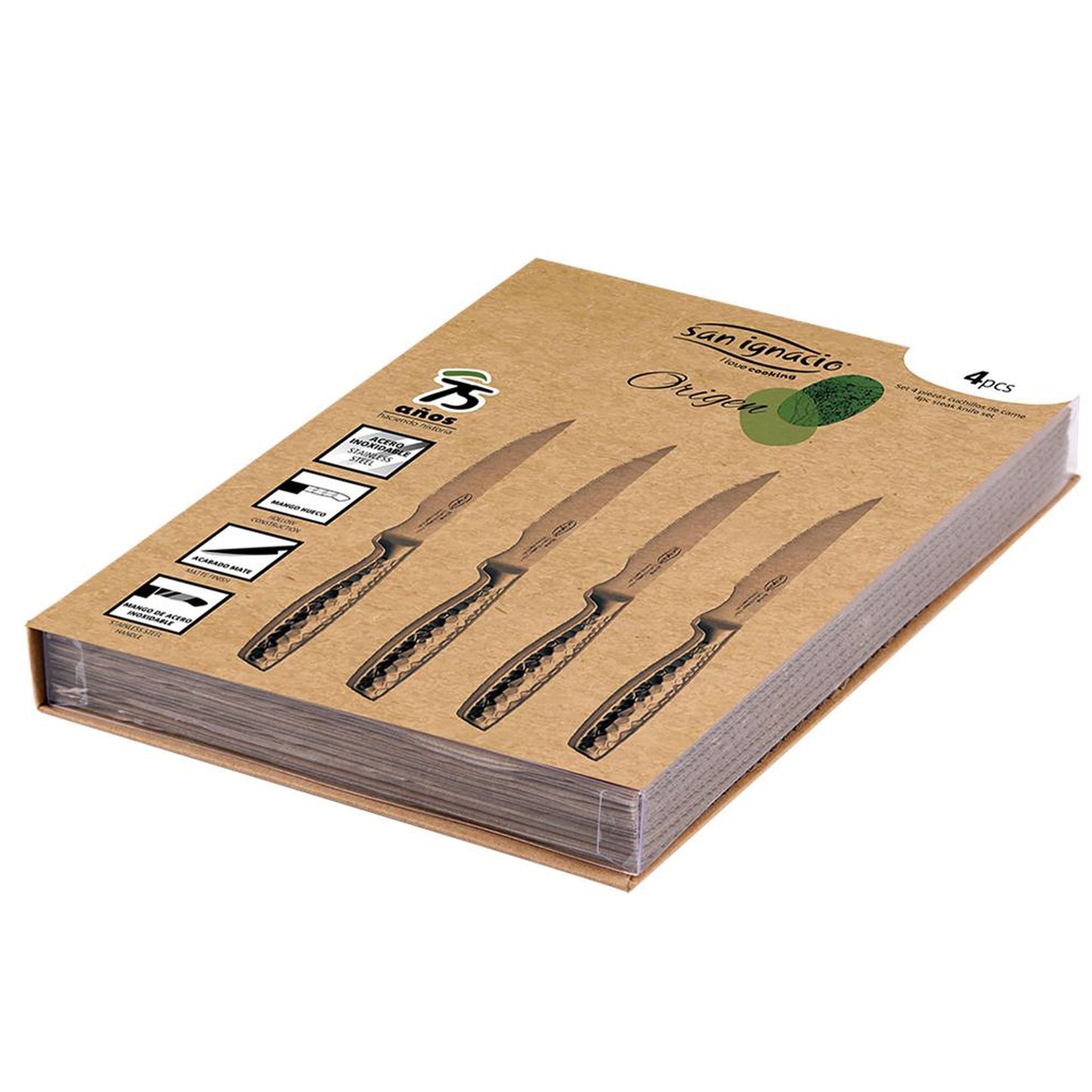 Set 4pc Cuchillos Chuleteros Acer Inox, Colección Origen_3