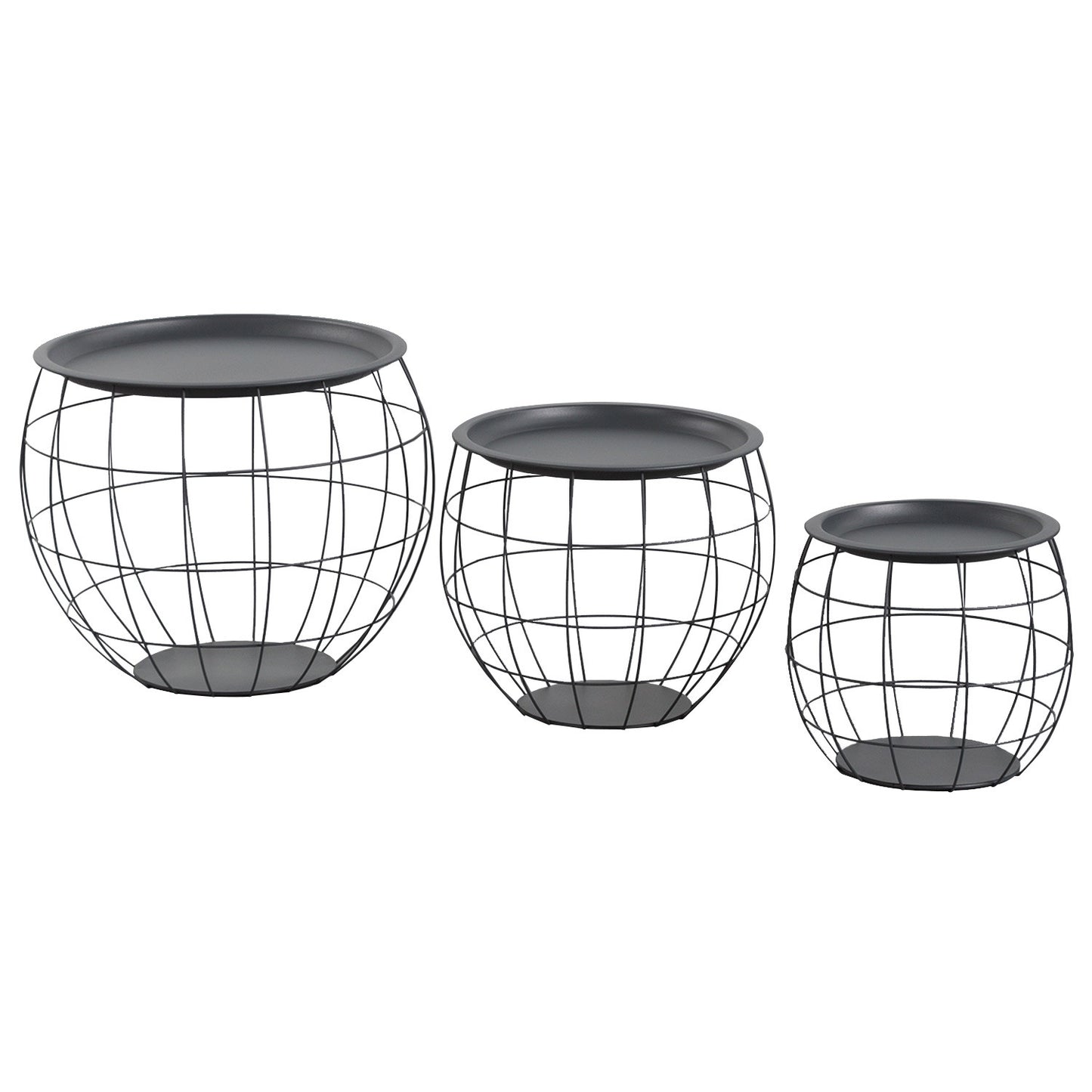 Kit 3 Mesitas De Centro Redondas Baloon Thinia Home_0
