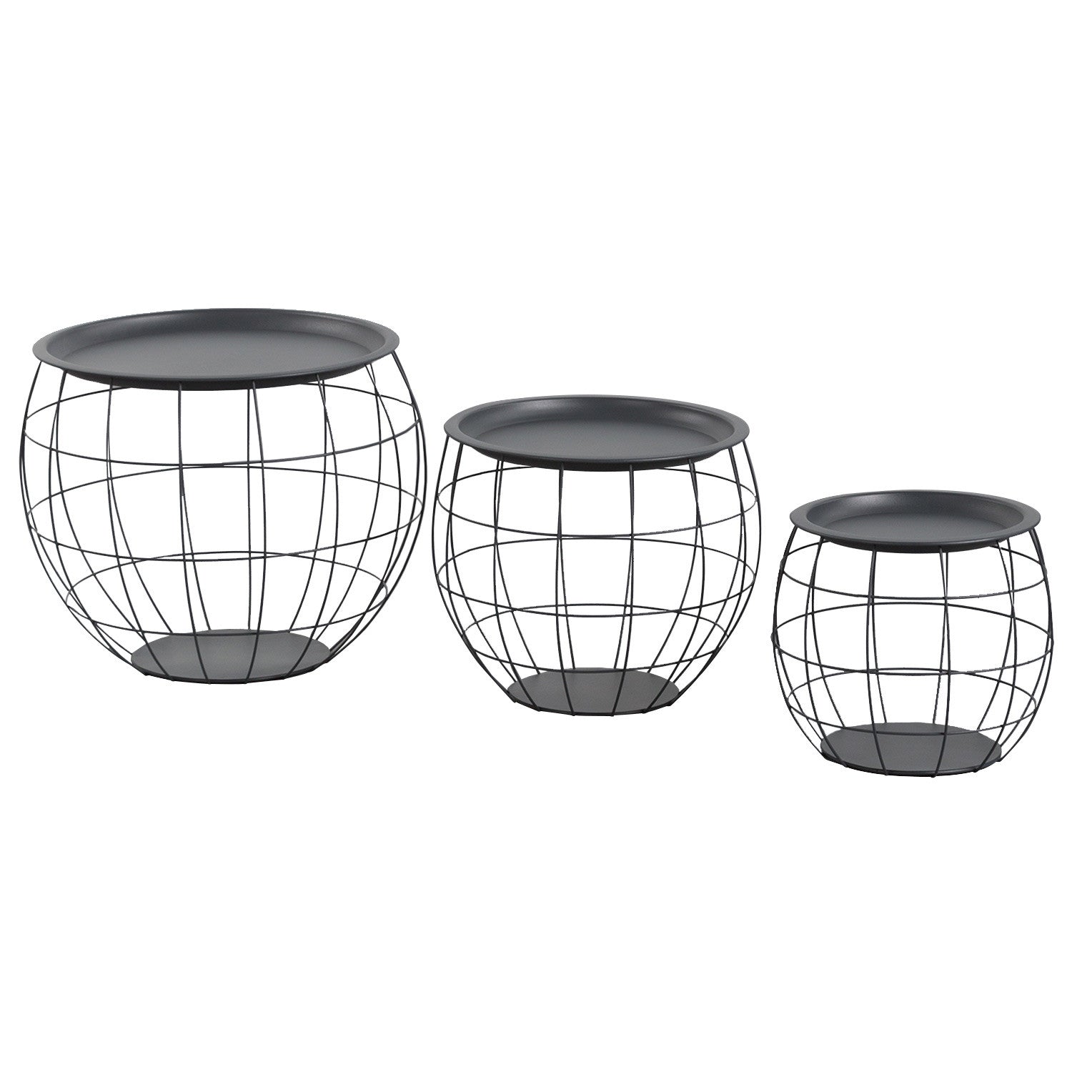 Kit 3 Mesitas De Centro Redondas Baloon Thinia Home_0