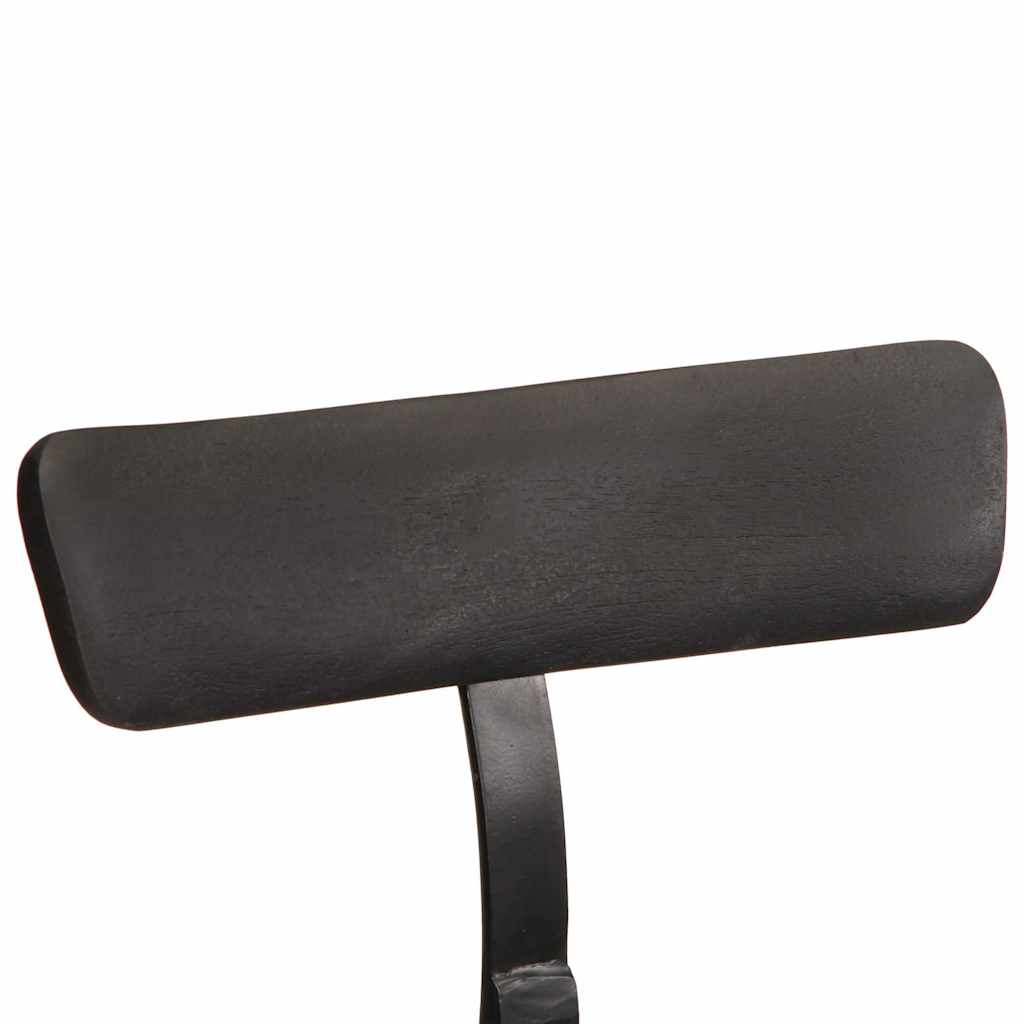 Taburetes De Barra 2 Uds Negro 49x43x88 Cm Madera Maciza Mango_3