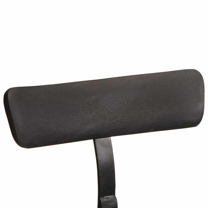 Taburetes De Barra 2 Uds Negro 49x43x88 Cm Madera Maciza Mango_3