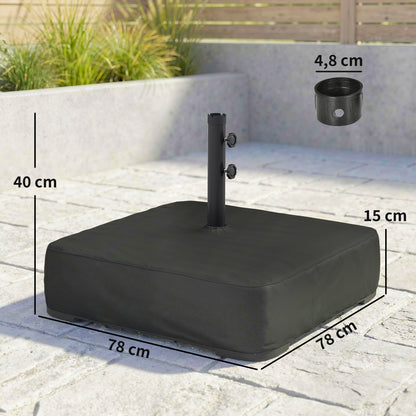 Outsunny Base Para Sombrilla Con Funda Rellenable Arena 80 Kg Arena Húmeda 90 Kg_2