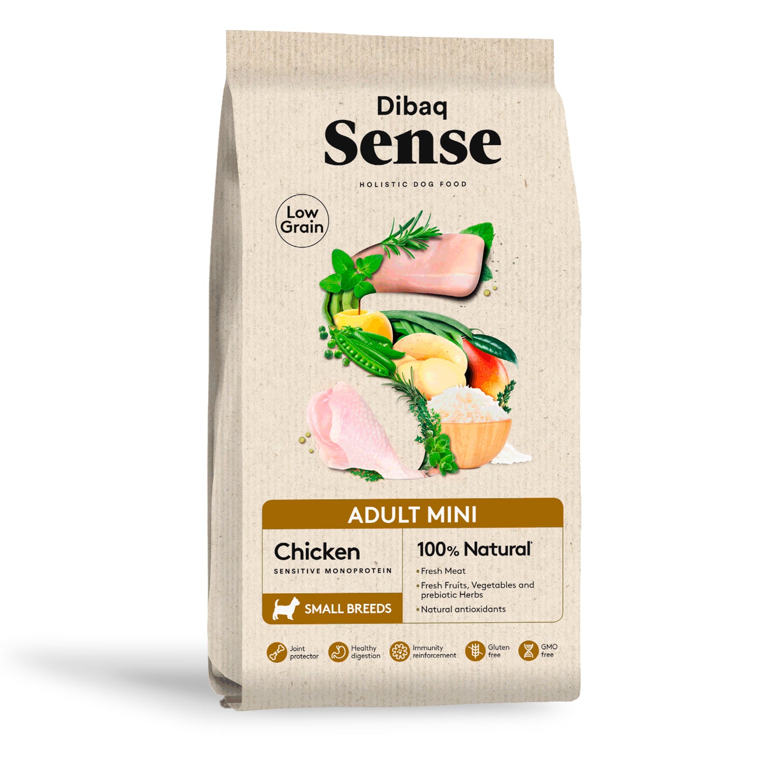 Dibaq Sense Low Grain Pollo Adulto Mini 2 Kg_0