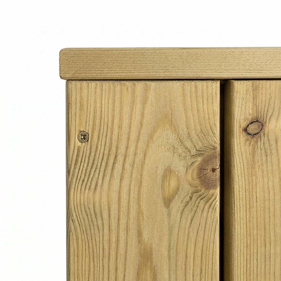 Jardinera Alta De Madera Autoportante Con Cortavientos 60 Cm 75x34,5x80 Cm Hortalia_2