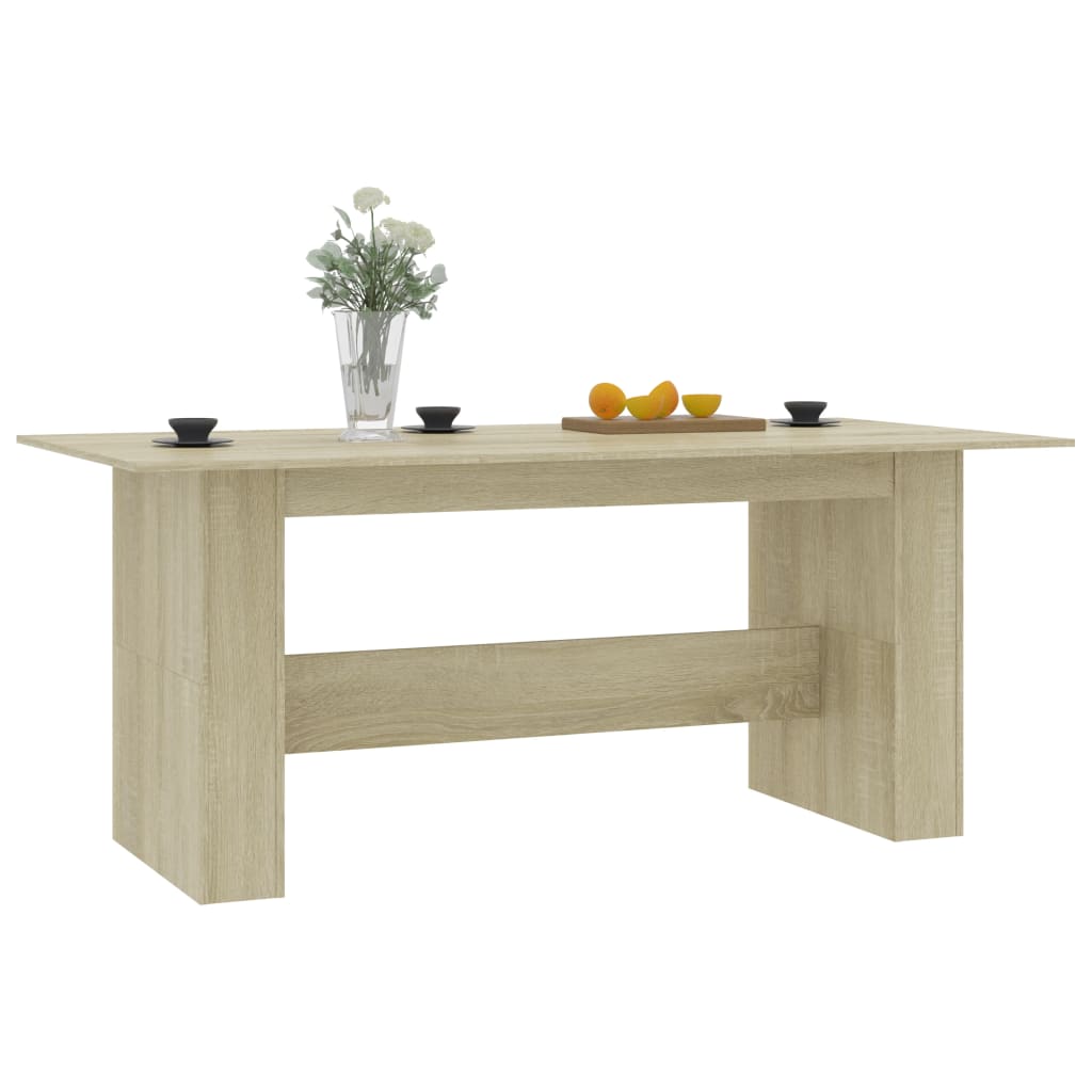 Mesa De Comedor Madera De Ingeniería Roble Sonoma 180x90x76 Cm_1