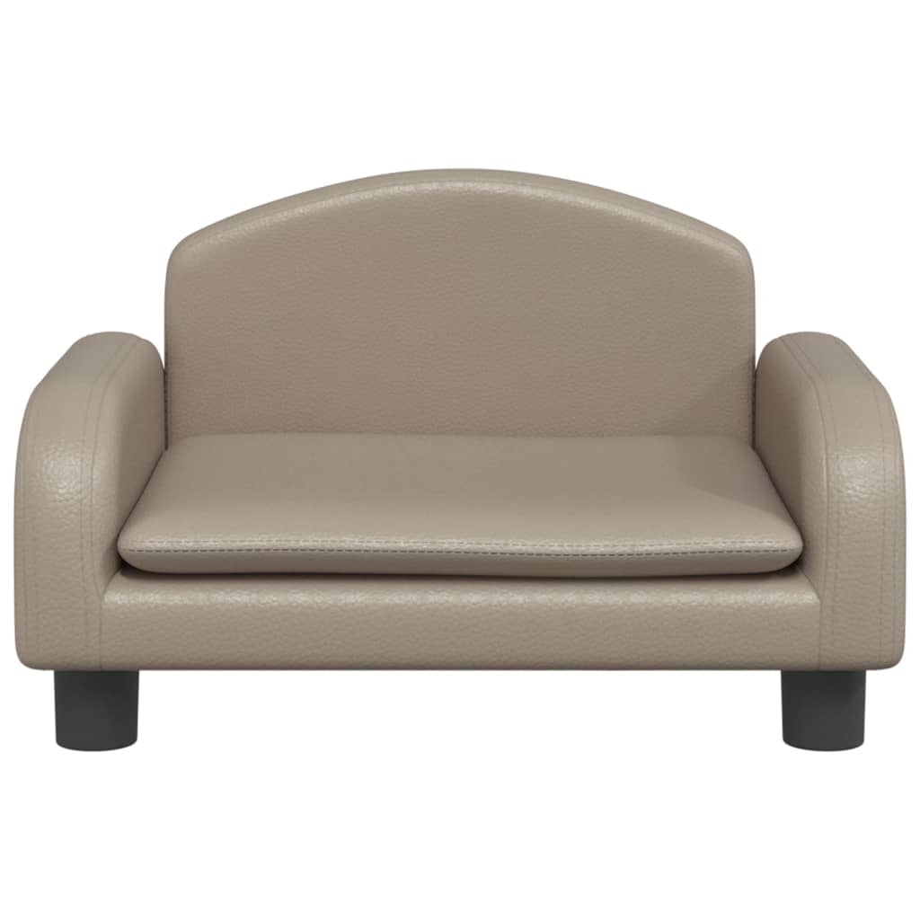 Cama Para Perros De Cuero Sintético Color Capuchino 50x40x30 Cm / Vetonek_1