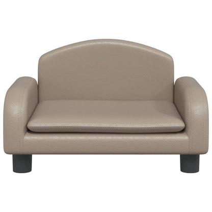 Cama Para Perros De Cuero Sintético Color Capuchino 50x40x30 Cm / Vetonek_1
