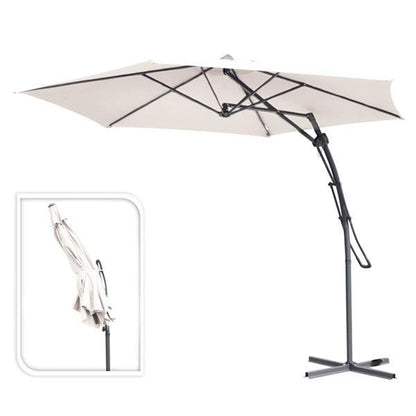 Parasol Excéntrico Ambiance 150 x 150 x 245 cm - Varios colores Marrón claro