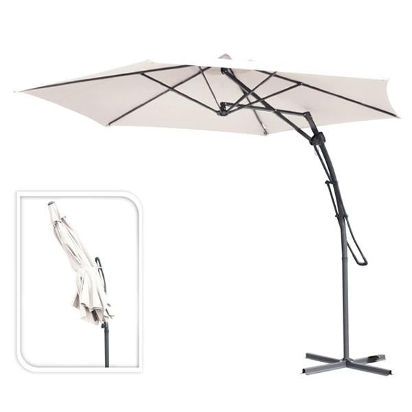 Parasol Excéntrico Ambiance 150 x 150 x 245 cm - Varios colores Gris oscuro