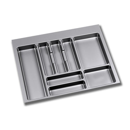 Emuca Cubertero para cajón de cocina, módulo 700 mm, Plástico, Gris