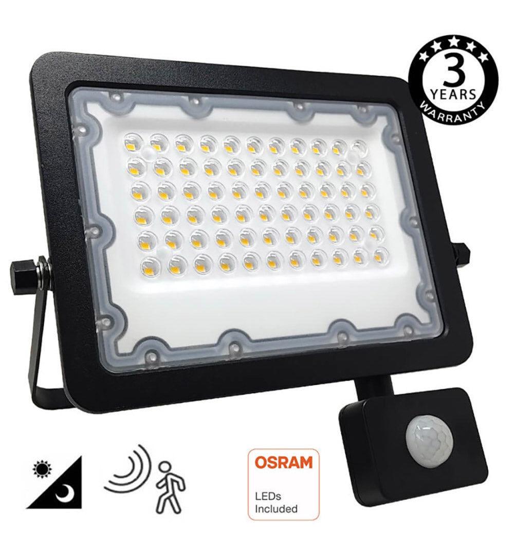 Proyector Led Chipled Osram Excel, 50w Con Sensor Movimiento Y Luminosidad Pir, Blanco Neutro_2