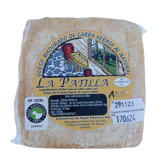 Queso artesano curado de cabra verata Extremadura 800 Grande_0