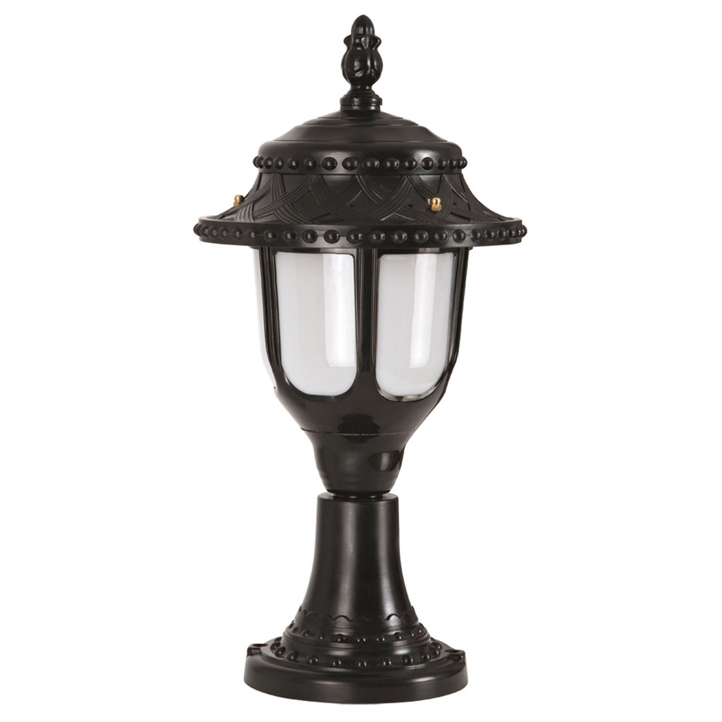 Aplique De Suelo Recto Para Exterior, Abs , Negro, 25x25x45, Casquillo E 27 Max 60 W_0