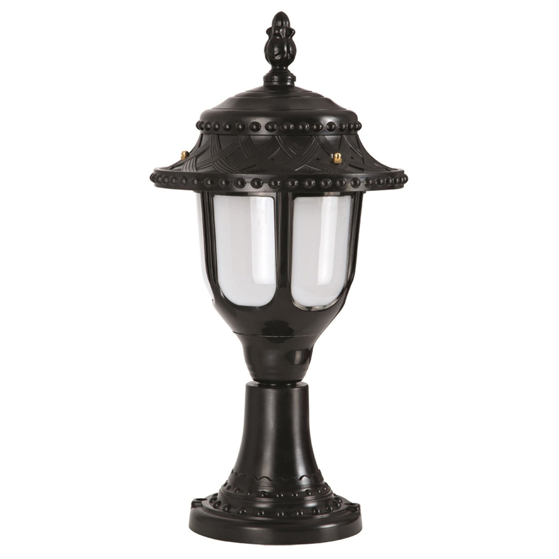 Aplique De Suelo Recto Para Exterior, Abs , Negro, 25x25x45, Casquillo E 27 Max 60 W_0